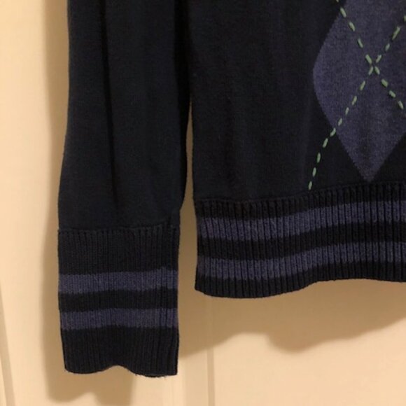 ESPRIT, 100% cotton, blue sweater, casual, plaid, size "L" - Picture 3 of 3